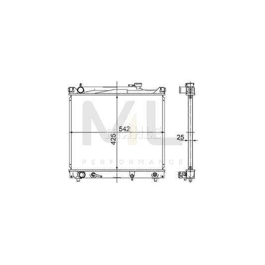 MAHLE ORIGINAL CR 754 000S Engine radiator Brazed cooling fins, Automatic Transmission | ML Performance Car Parts