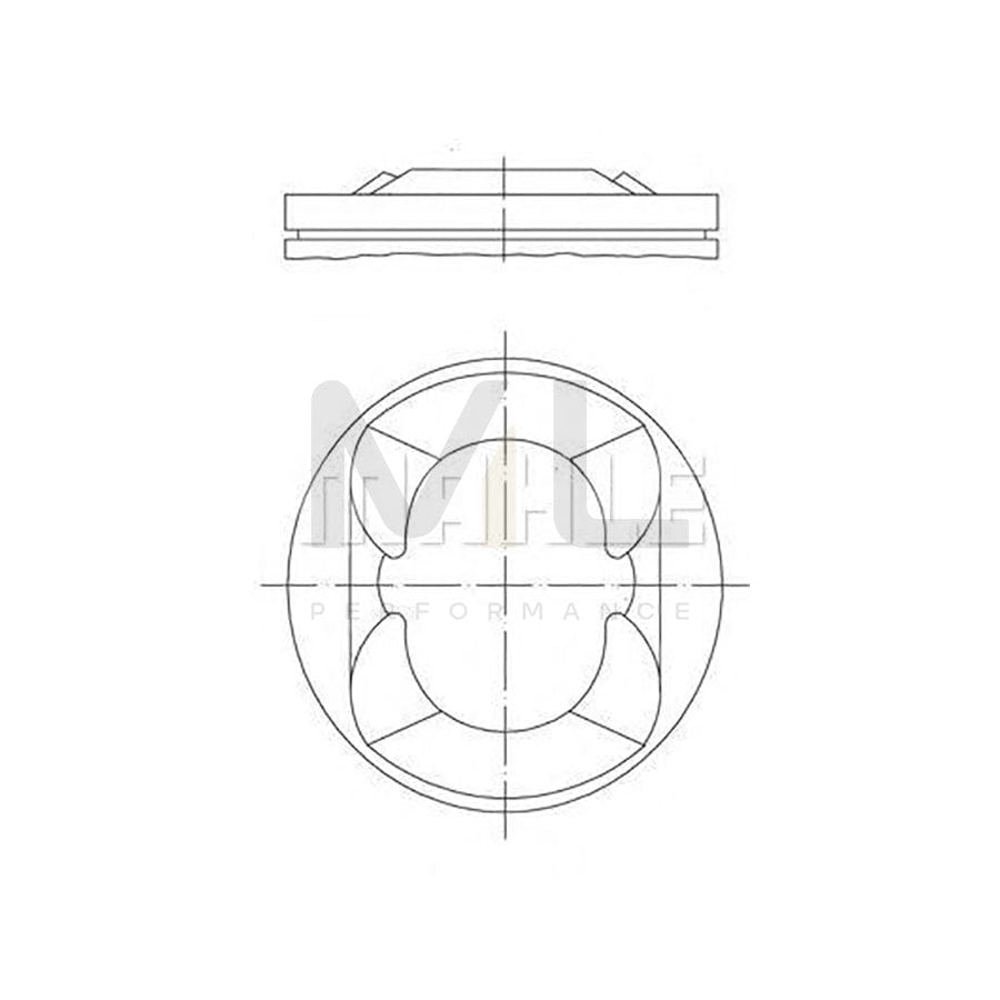 MAHLE ORIGINAL 0013800 Piston suitable for MERCEDES-BENZ S-Class 96,51 mm, with piston rings | ML Performance Car Parts