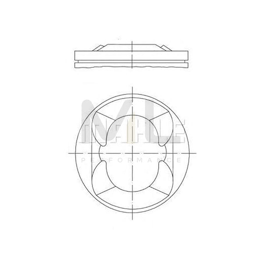 MAHLE ORIGINAL 0013800 Piston suitable for MERCEDES-BENZ S-Class 96,51 mm, with piston rings | ML Performance Car Parts