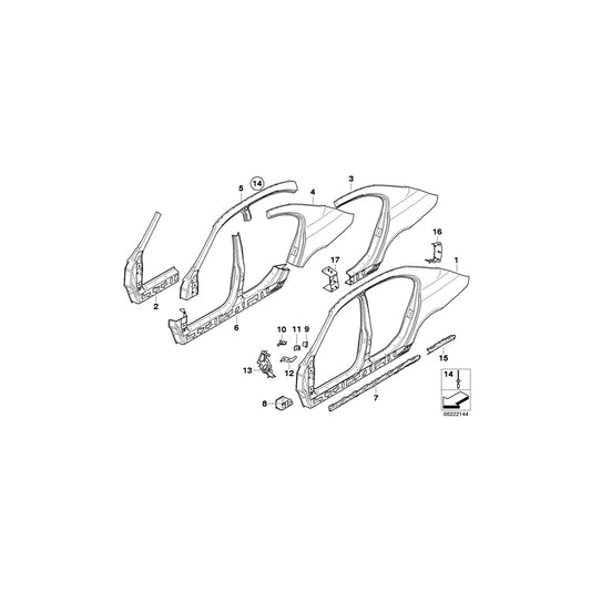 Genuine BMW 41217111353 E61 E60 Crash Box, Left (Inc. 528xi, 535i & 550i) | ML Performance UK