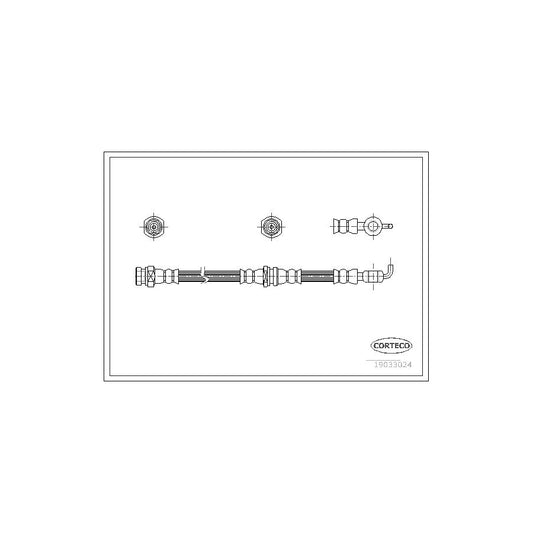 Corteco 19033024 Brake Hose For Mitsubishi Carisma | ML Performance UK