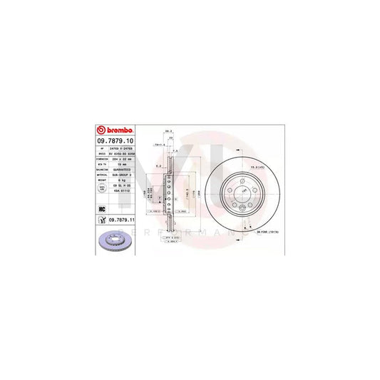 BREMBO COATED DISC LINE 09.7879.11 Brake Disc Internally Vented, Coated | ML Performance Car Parts