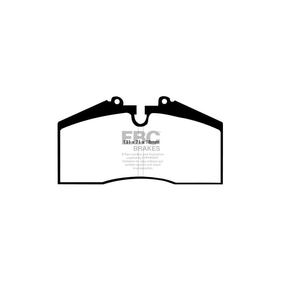 EBC PD02KF430 Porsche Redstuff Front Brake Pad & Plain Disc Kit - Brembo Caliper (Inc. 928 & 944) 2 | ML Performance UK Car Parts