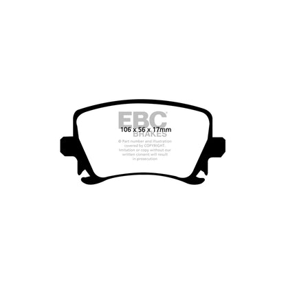 EBC PD16KR014 Audi Skoda VW Greenstuff Rear Brake Pad & BSD Disc Kit - TRW Caliper 2 | ML Performance UK Car Parts