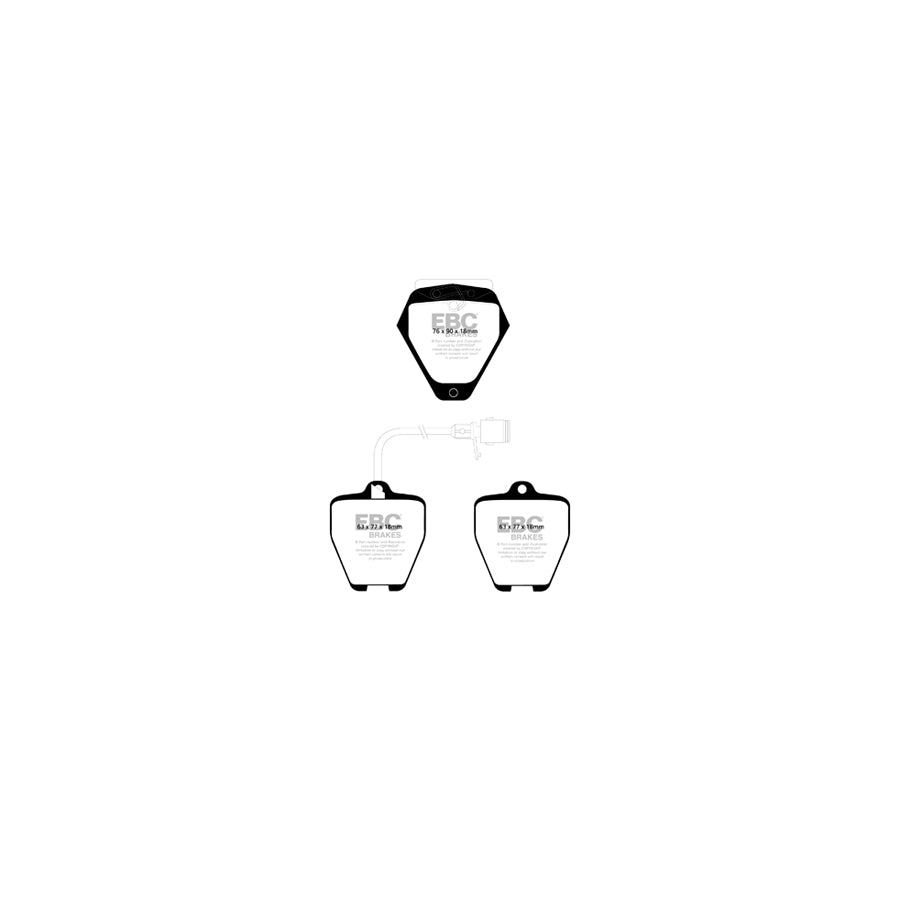 EBC PLK1155 Audi S4 Yellowstuff Pads and Brake Line Performance Pack - Girling/TRW Caliper 2 | ML Performance UK Car Parts