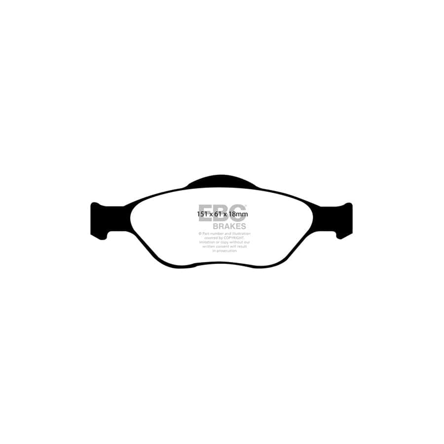 EBC PD18KF040 Ford Mazda Yellowstuff Front Brake Pad & BSD Disc Kit 2 | ML Performance UK Car Parts
