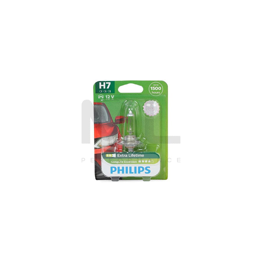 PHILIPS LongLife EcoVision 12972LLECOB1 Bulb, spotlight H7 12V 55W PX26d 3000K Halogen | ML Performance Car Parts