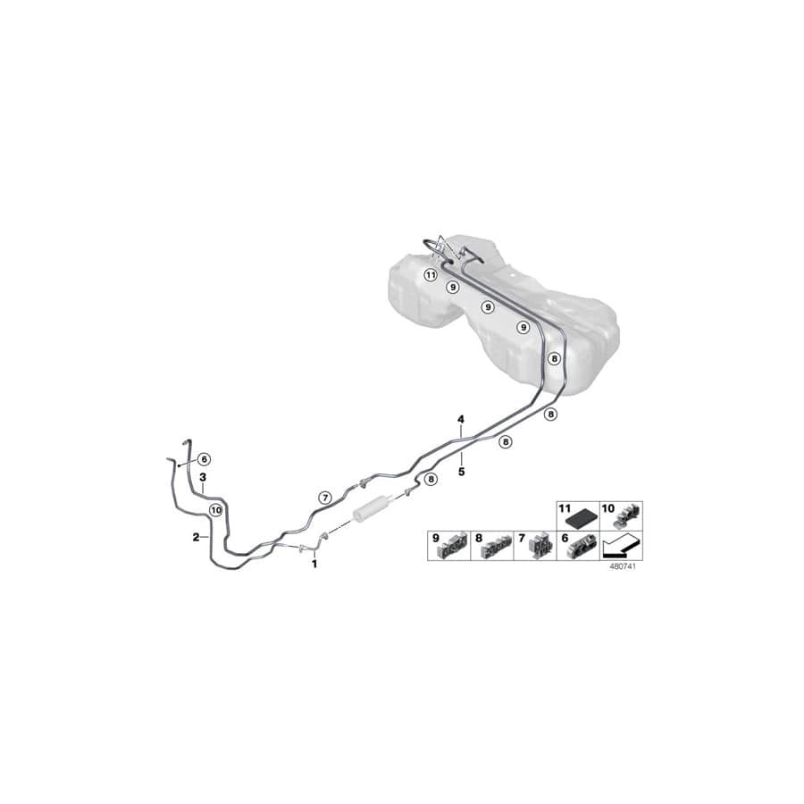 Genuine BMW 16127356580 G12 G31 G11 Fuel Feed Line, Filter (Inc. 640dX, 740dX & 530dX) | ML Performance UK Car Parts