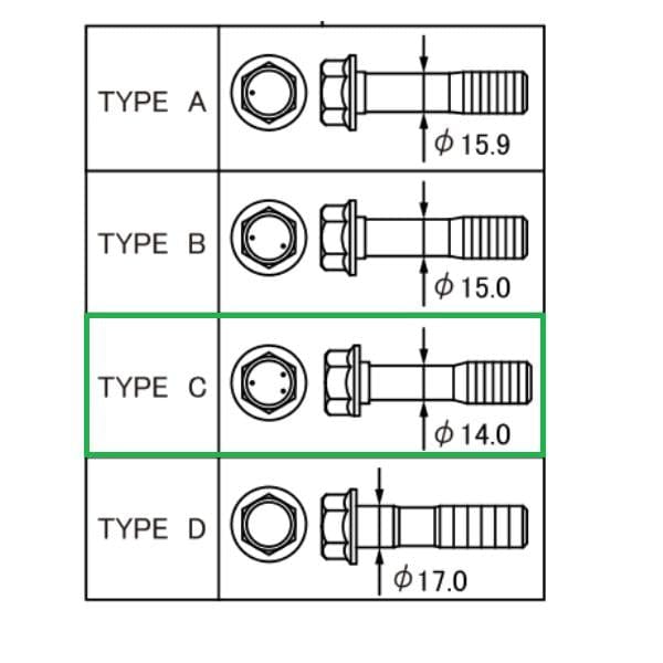 Genuine Lexus 90105-17018 CT Phase 1 Type C Front Shock Absorber Bolt