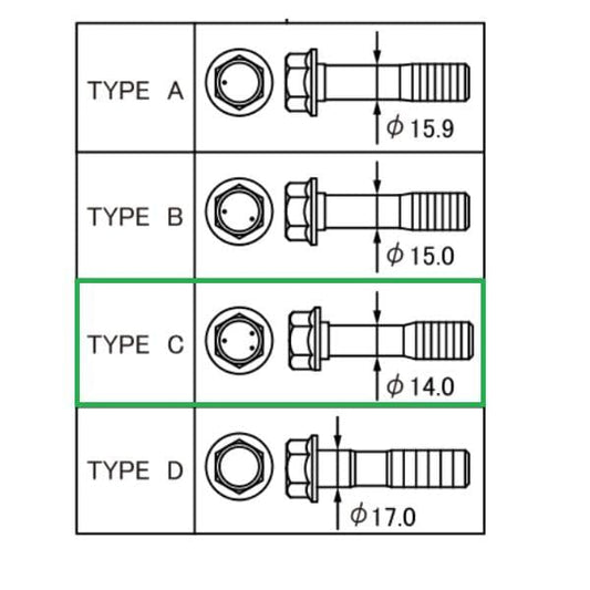 Genuine Lexus 90105-17018 CT Phase 1 Type C Front Shock Absorber Bolt