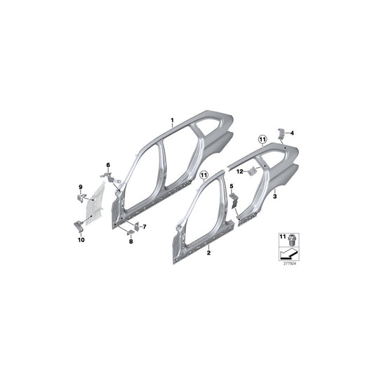 Genuine BMW 41217298194 Reinforcement Plate, C-Pillar, Right (Inc. 325d, 320d & 330i) | ML Performance UK