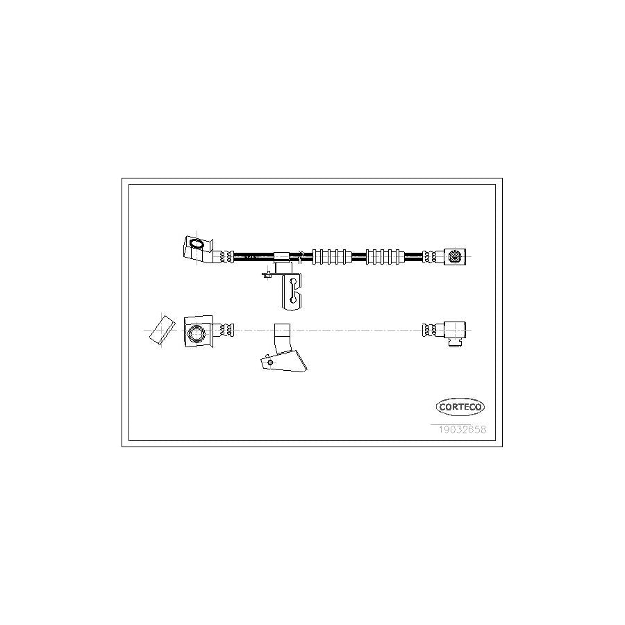 Corteco 19032658 Brake Hose For Chrysler Voyager Ii (Es) | ML Performance UK