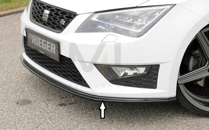Rieger 00088105 SEAT 5F Front Splitter (Leon FR & Leon Cupra) 1 | ML Performance UK Car Parts