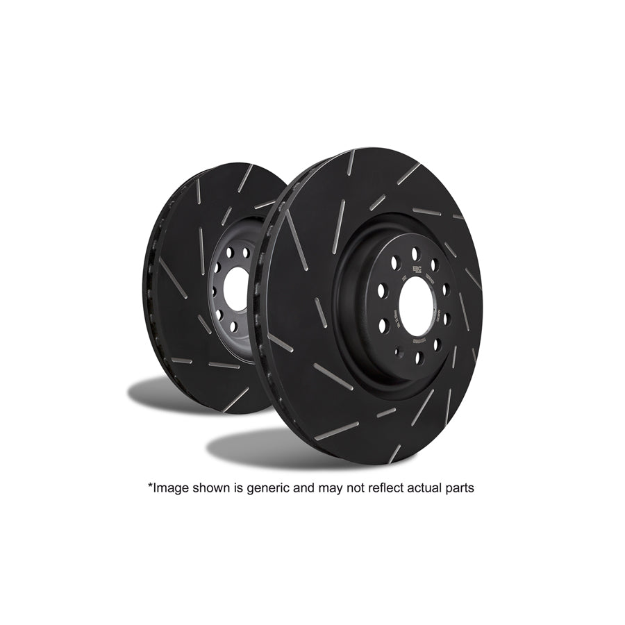 EBC PD08KF025 Alfa Romeo MiTo Yellowstuff Front Brake Pad & USR Disc Kit - TRW/Bosch Caliper 3 | ML Performance UK Car Parts