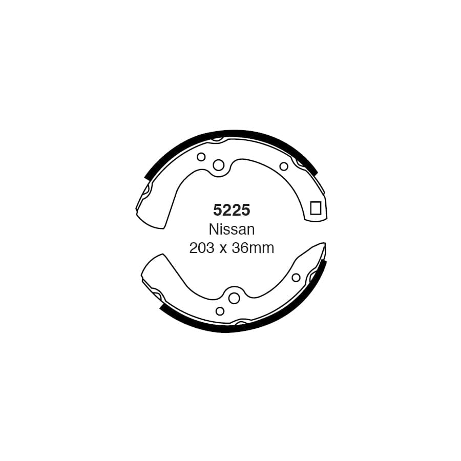 EBC 5225 Datsun Violet Rear Brake Shoes 1 | ML Performance UK Car Parts