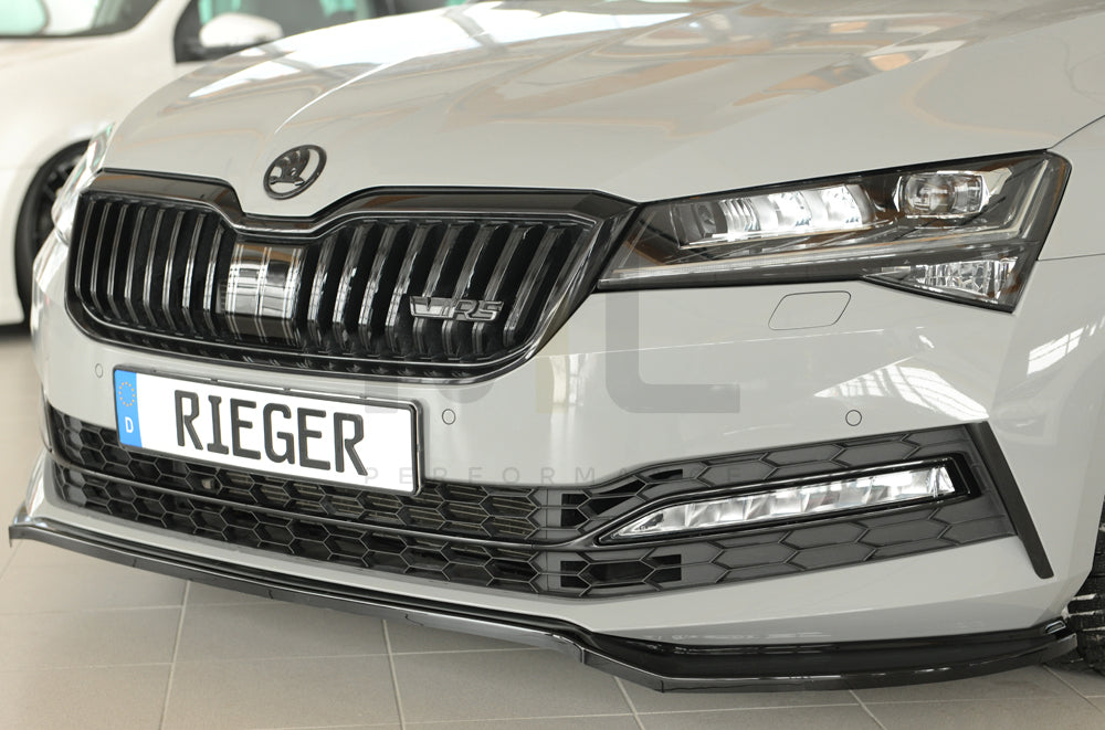 Rieger 00088175 Skoda 3T 3V Superb III Front Splitter 3 | ML Performance UK Car Parts