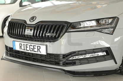 Rieger 00088175 Skoda 3T 3V Superb III Front Splitter 3 | ML Performance UK Car Parts