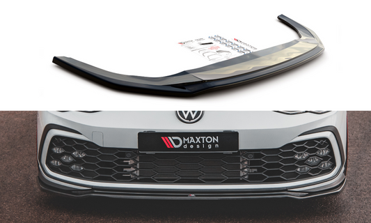 Maxton Design VW-GO-8-GTI-FD4T Front Splitter V.4 Volkswagen Golf GTI / R-Line MK8 | ML Performance UK Car Parts