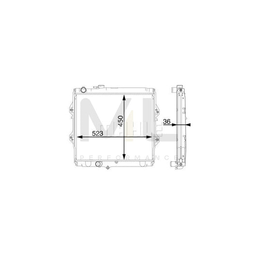 MAHLE ORIGINAL CR 1700 000S Engine radiator for TOYOTA Hilux VI Pickup Brazed cooling fins, Manual Transmission | ML Performance Car Parts