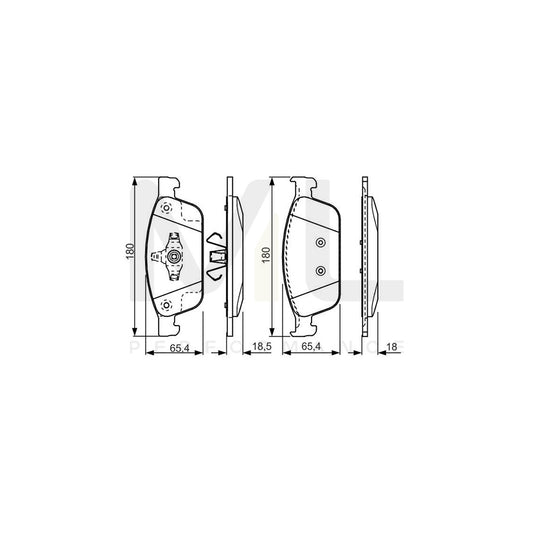 Bosch 0986Tb3207 Brake Pad Set  | ML Performance Car Parts