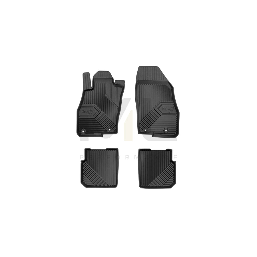 FROGUM Tailored, No.77 77426849 Floor mat set for ALFA ROMEO MiTo (955) Elastomer, Front and Rear, Quantity: 4, Black | ML Performance Car Parts