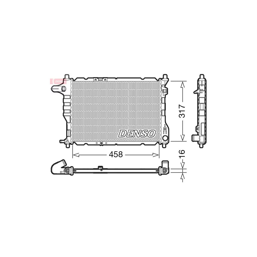 Denso DRM08005 Drm08005 Engine Radiator For Chevrolet Matiz (M200, M250) | ML Performance UK
