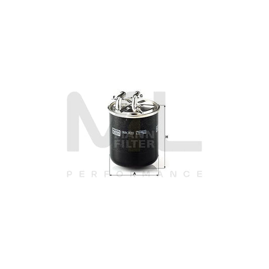 MANN-FILTER WK 820 Fuel filter In-Line Filter | ML Performance Car Parts