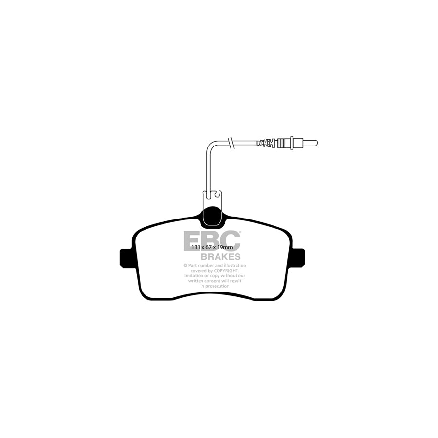 EBC PD01KF1202 Peugeot 407 Greenstuff Front Brake Pad & Plain Disc Kit  2 | ML Performance UK Car Parts