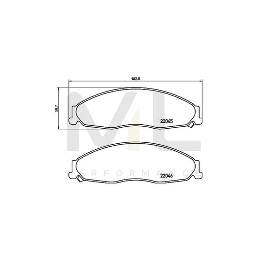 Brembo P 09 011 Brake Pad Set For Cadillac Cts I Saloon (Gmx320) With Acoustic Wear Warning, With Brake Caliper Screws | ML Performance Car Parts