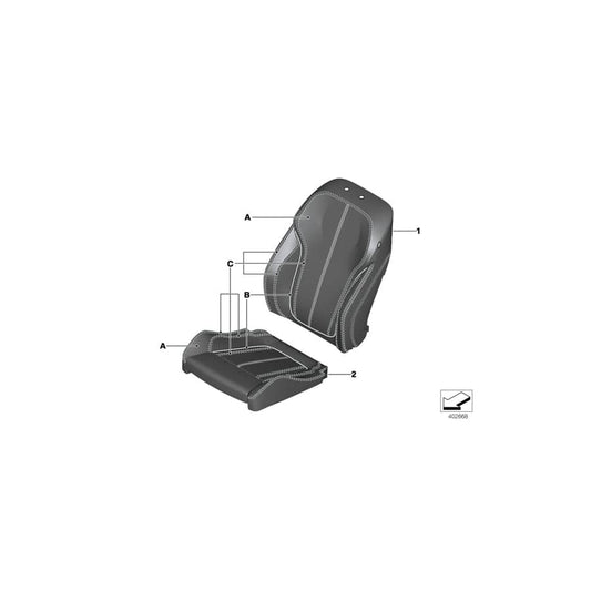 Genuine BMW 52107989253 F15 F16 Sports Seat Cover Leather INDIVIDUAL (Inc. X5 28iX, X6 35iX & X5 25d) | ML Performance UK Car Parts
