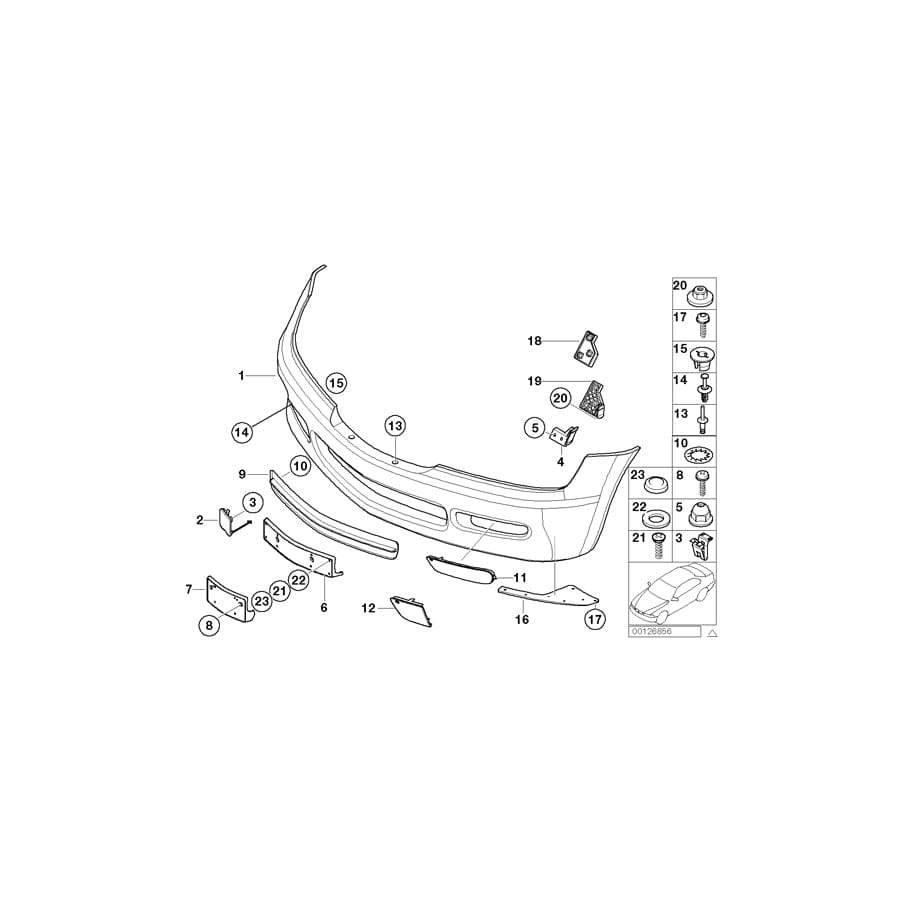 Genuine BMW 51118401815 E36 Trim Cover, Bumper, Primed, Front (Inc.  & Z3 1.9) | ML Performance UK Car Parts