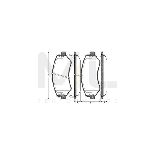 Bosch 0986Tb2826 Brake Pad Set Excl. Wear Warning Contact, With Accessories  | ML Performance Car Parts