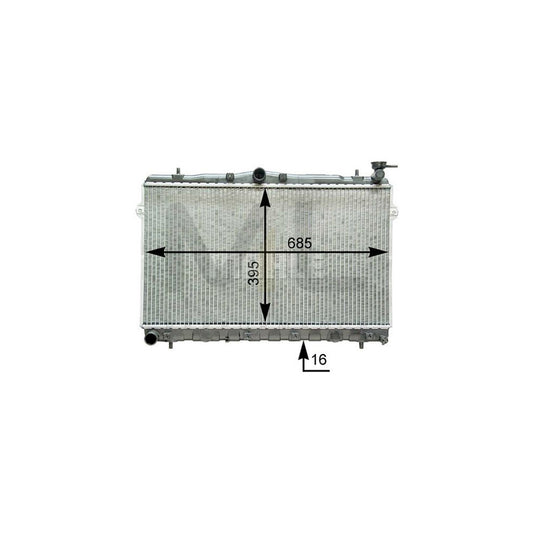 MAHLE ORIGINAL CR 1282 000P Engine radiator Brazed cooling fins, Manual Transmission | ML Performance Car Parts