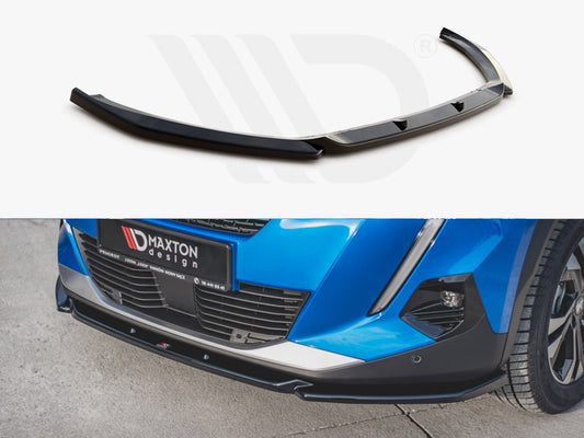 Maxton Design PE-2008-2-FD2T Front Splitter V2 Peugeot 2008 MK2 (2019-) | ML Performance UK Car Parts
