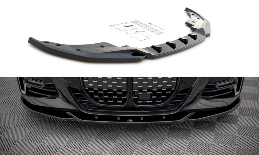 Maxton Design BM-4-G22-MPACK-FD4T Front Splitter V.4 BMW Series 4 M-Pack G22 | ML Performance UK Car Parts