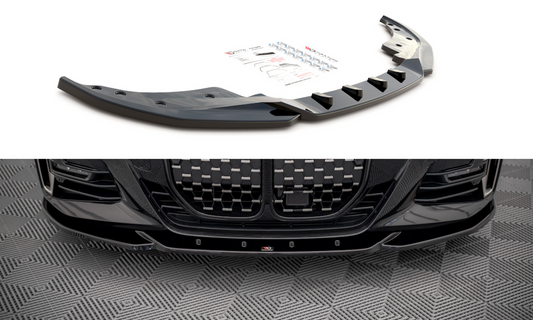 Maxton Design BM-4-G22-MPACK-FD4T Front Splitter V.4 BMW Series 4 M-Pack G22 | ML Performance UK Car Parts