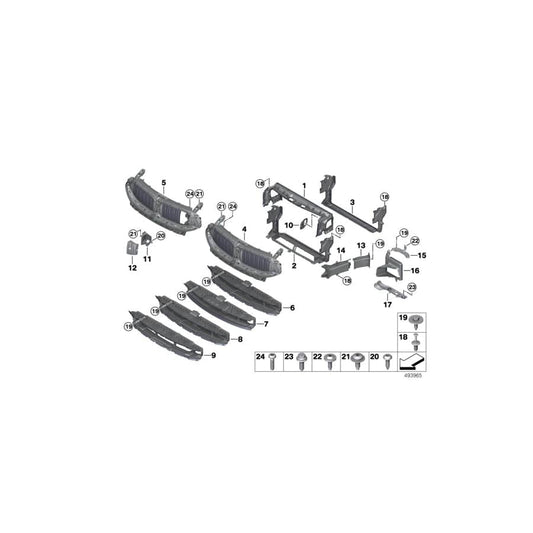 Genuine BMW 51749465523 G15 G14 G16 Air Flaps, Lower (Inc. 840i, 840iX & 840dX) | ML Performance UK Car Parts