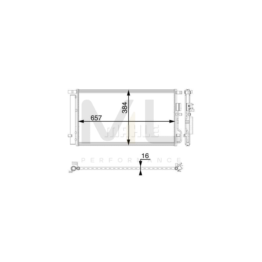 MAHLE ORIGINAL AC 63 000P Air conditioning condenser with dryer | ML Performance Car Parts