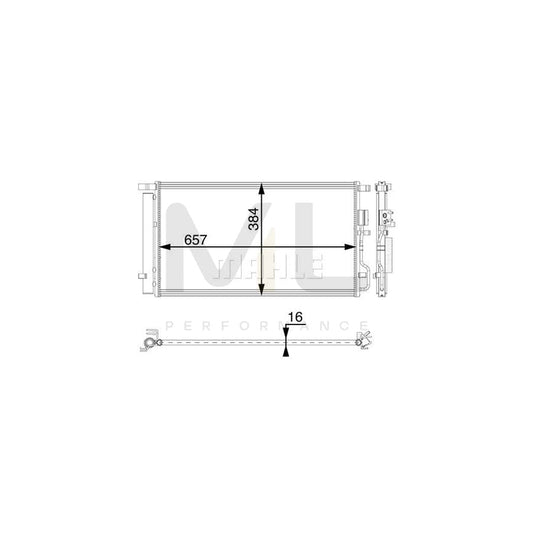 MAHLE ORIGINAL AC 63 000P Air conditioning condenser with dryer | ML Performance Car Parts