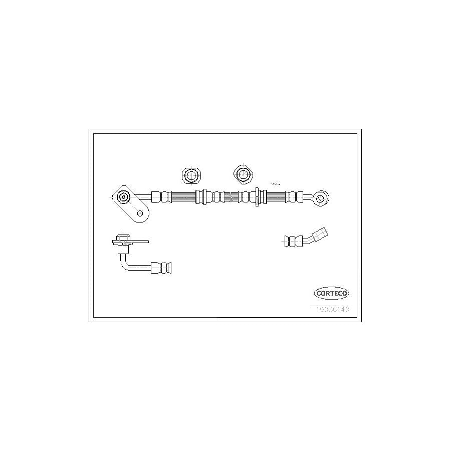 Corteco 19036140 Brake Hose For Suzuki Grand Vitara I Off-Road (Ft, Ht) | ML Performance UK