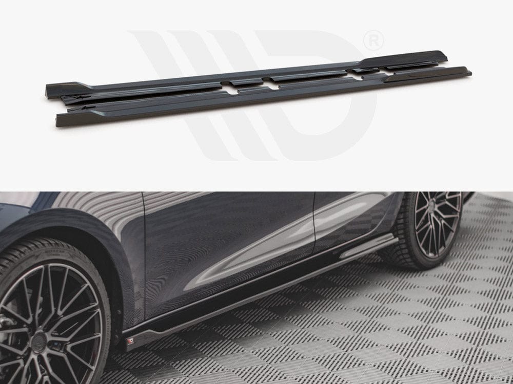 Maxton Design SE-LE-4-FR-SD2T Side Skirts Diffusers V.2 Seat Leon Fr MK4 / Cupra Leon | ML Performance UK Car Parts