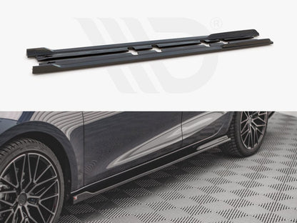 Maxton Design SE-LE-4-FR-SD2T Side Skirts Diffusers V.2 Seat Leon Fr MK4 / Cupra Leon | ML Performance UK Car Parts