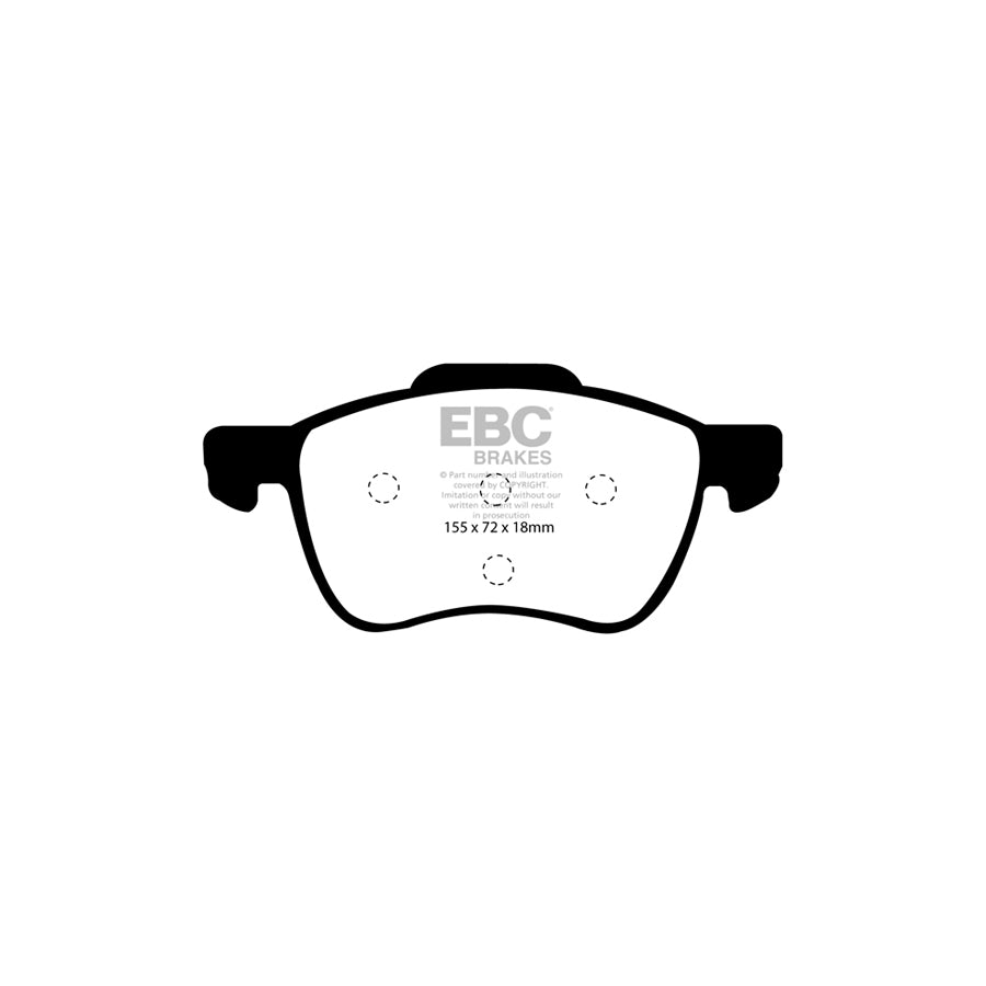 EBC DP31229C Volvo Redstuff Front Brake Pads - ATE Caliper (Inc. S60, S80, V70, V70 XC) 2 | ML Performance UK Car Parts