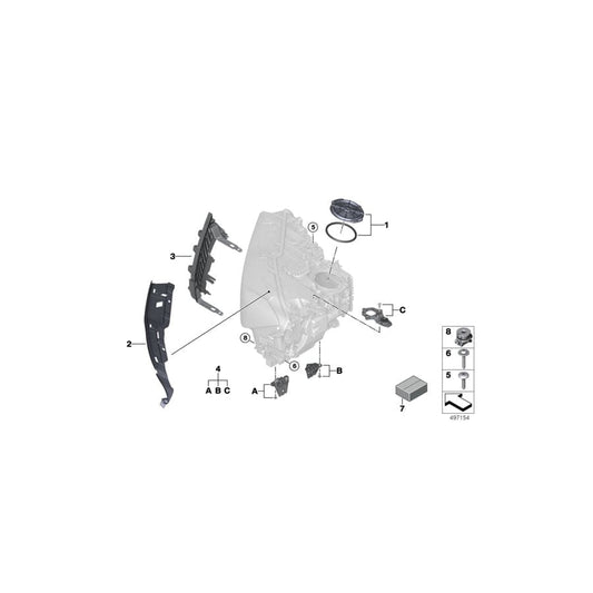 Genuine BMW 63119498414 G11 G12 Set Of Retainers For Headlight, Right (Inc. 740LdX, 750LdX & 730i) | ML Performance UK Car Parts