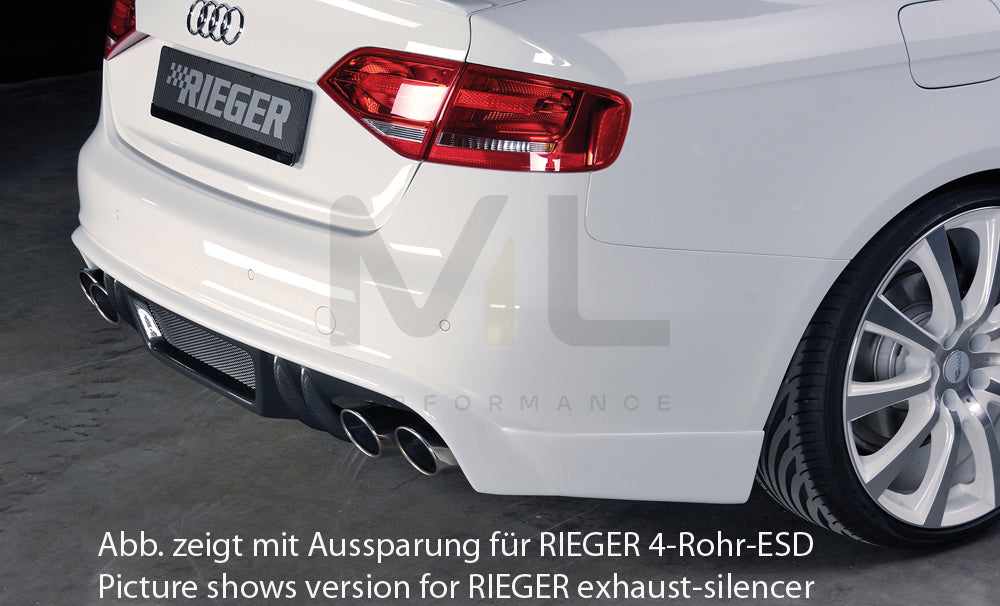 Rieger 00099082 Audi B8 B81 A4 Rear Diffuser 3 | ML Performance UK Car Parts