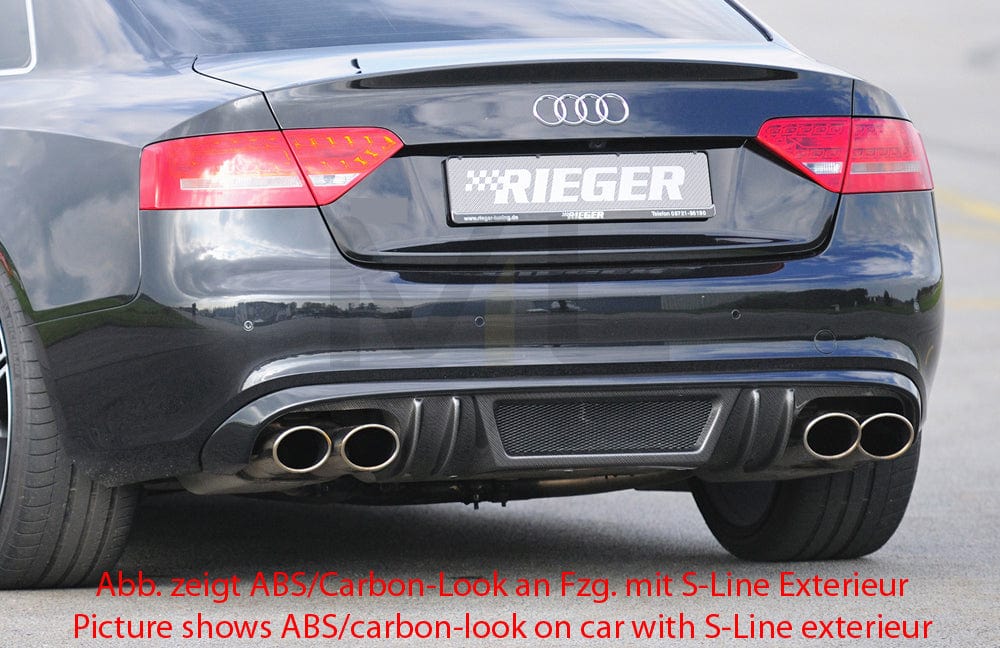 Rieger 00055416 Audi B8 B81 A5 Rear Diffuser 1 | ML Performance UK Car Parts