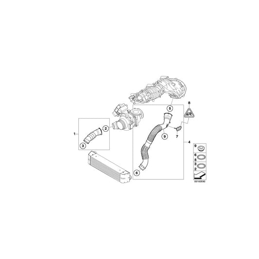 Genuine BMW 11613448467 E83 Charge Air Line (Inc. X3 1.8d & X3 2.0d) | ML Performance UK Car Parts