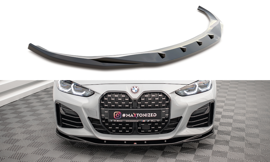 Maxton Design BM-4-G26-MPACK-GC-FD3T Front Splitter V.3 BMW Series 4 Gran Coupe M-Pack G26 | ML Performance UK Car Parts
