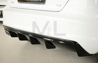 Rieger 00088100 Audi 8V A3 Rear Diffuser 7 | ML Performance UK Car Parts