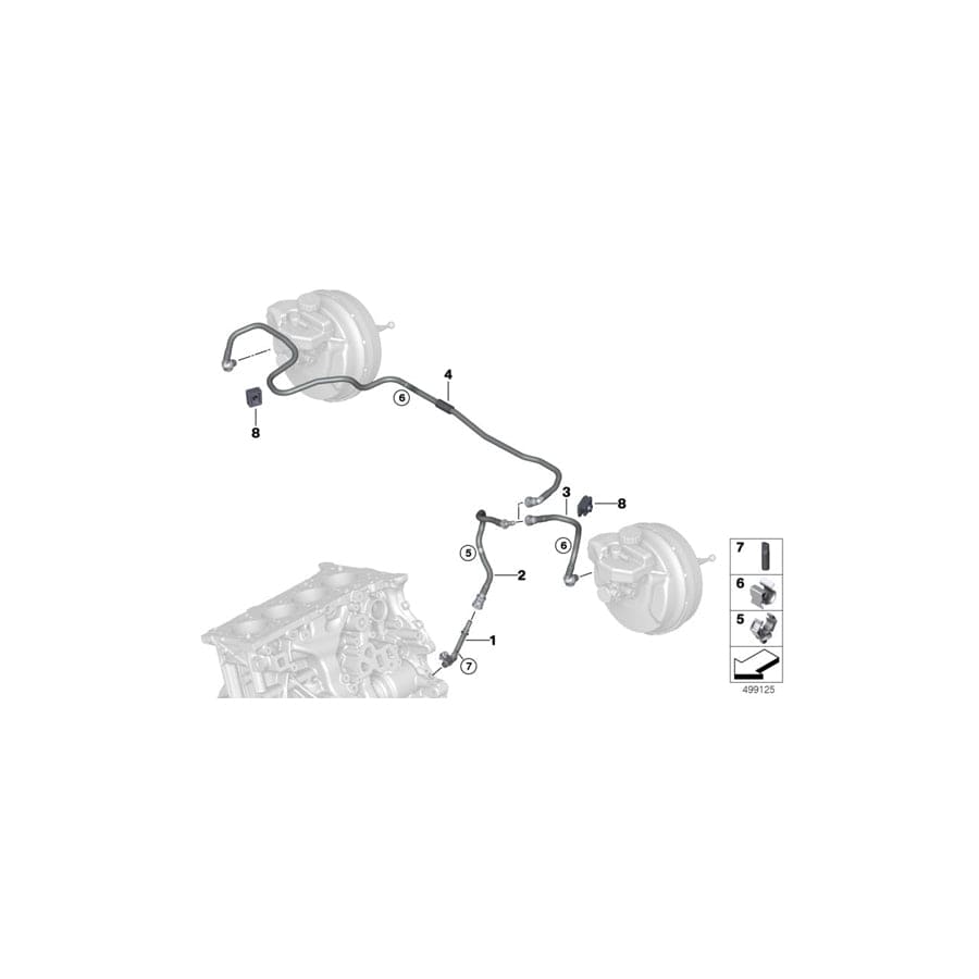 Genuine BMW 11668649422 G29 Vacuum Pipe (Inc. Z4 20i, Z4 M40i & Z4 30i) | ML Performance UK Car Parts